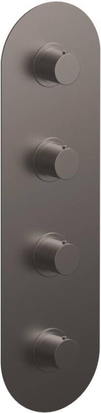 Xenz Duero Plus Thermostatisch blok met drie uitgangen grafiet geborsteld