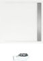 Xenz Easy Tray douchebak met chromen gootcover 100x100 cm wit - Thumbnail 1