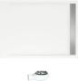Xenz Easy Tray douchebak met chromen gootcover 120x90 cm wit - Thumbnail 1