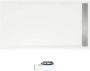 Xenz Easy Tray douchebak met chromen gootcover 150x80 cm wit - Thumbnail 1