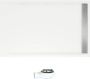 Xenz Easy Tray douchebak met geborsteld RVS gootcover 140x90 cm wit - Thumbnail 1