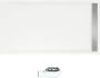 Xenz Easy Tray douchebak met geborsteld RVS gootcover 150x90 cm wit - Thumbnail 1