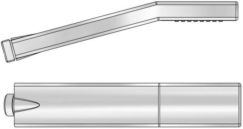 Xenz Handdouche design rechthoekig chroom