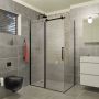 Xenz Industrial Line Coventry douchecabine 120x80 mat zwart - Thumbnail 1