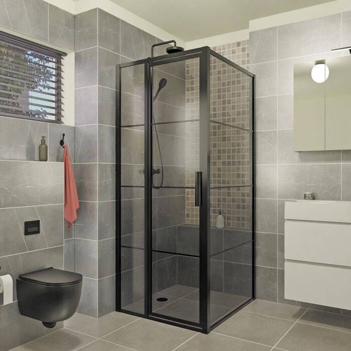 Xenz Industrial Line Smoke Deur aan zijdeel voor hoekopstelling met rookglas 120X200 (118-119 5 cm)