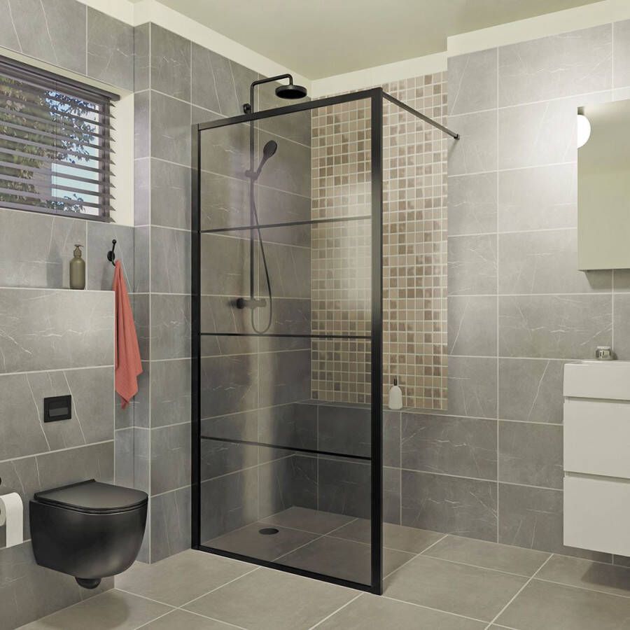 Xenz Industrial Line Premium Smoke Inloopwand Of Zijwand Voor Hoekopstelling Rookglas 80X200 LP-772