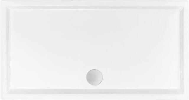Xenz Douchebak Mariana | 110x90x4 cm | Incl.Afvoersifon-Chroom | Acryl | Rechthoekig | Wit glans - Foto 5