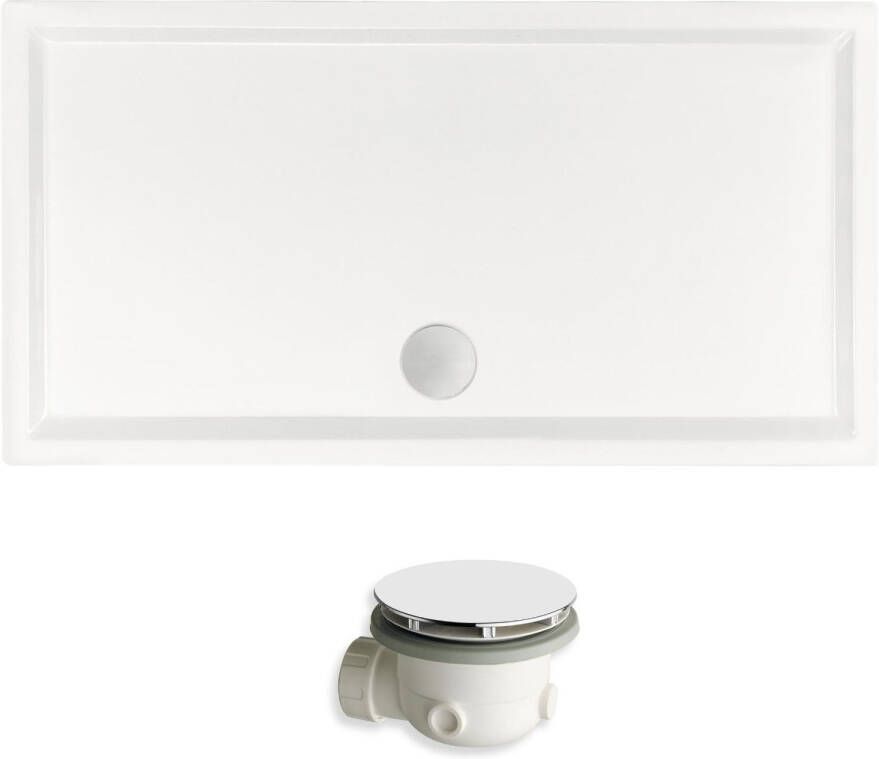 Xenz Mariana douchebak rechthoek 90x70 wit