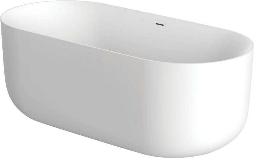 Xenz Vrijstaand bad Mauro | 180x84 cm | Incl.badafvoer-Mat wit | Solid surface | Mat wit - Foto 2