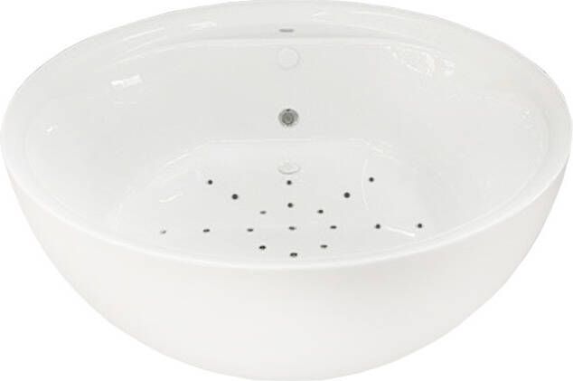 Xenz Max vrijstaand bubbelbad 160 mat wit chroom