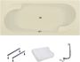 Xenz Ligbad Parel | Inbouw | 190x90 cm | Incl.Badafvoer | Met overloop | Acryl | Pergamon glans - Thumbnail 6