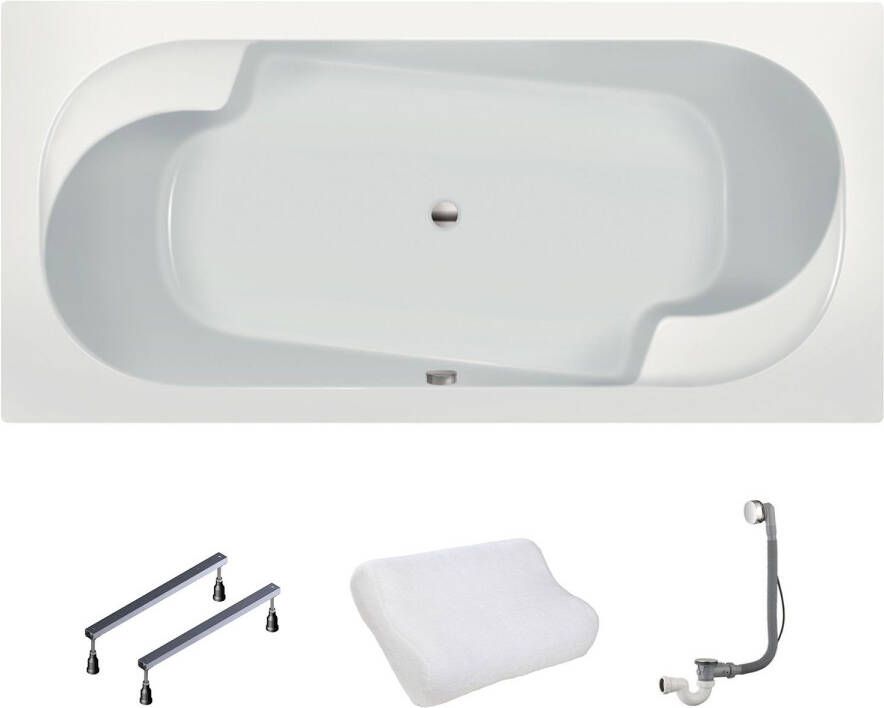 Xenz Parel bad 190x90 glanzend Wit