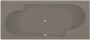 Xenz Ligbad Parel | Inbouw | 190x90 cm | Incl.Badafvoer | Met overloop | Acryl | Cement mat - Thumbnail 2