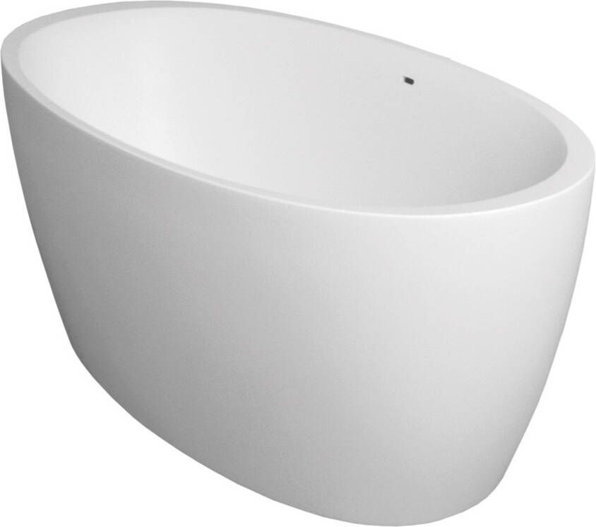 Xenz Vrijstaand bad Sio | 180x90 | Incl.Badafvoer-Mat wit | Solid surface | Mat wit - Foto 2