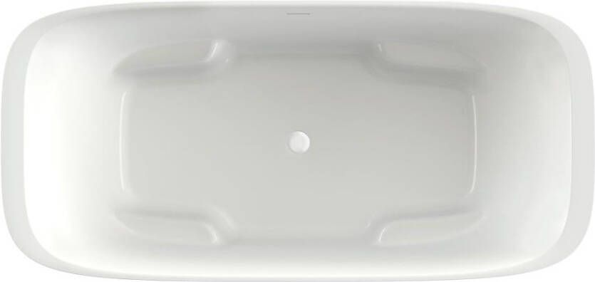 Xenz Vera vrijstaand bad 190x90 mat wit Waste wit glans