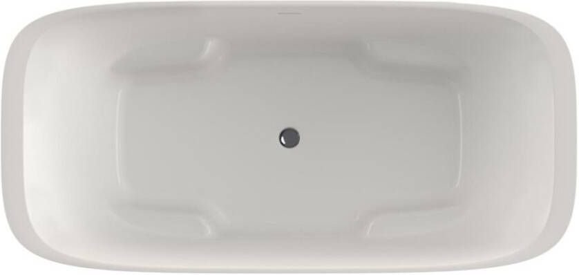 Xenz Vera vrijstaand bad 190x90 wit Waste oud koper