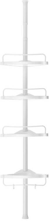 ACAZA Praktisch doucherek 4 schappen verstelbaar in hoogte wit - Foto 1