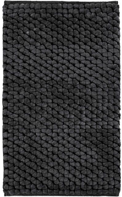 Aquanova Onyx Badmat Dark Grey | 70 x 120 cm | Grijs | Polyester | Katoen