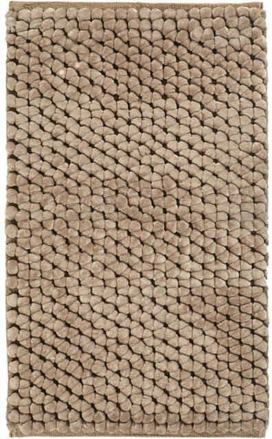 Aquanova Onyx Badmat Sand | 70 x 120 cm | Beige | Polyester | Katoen