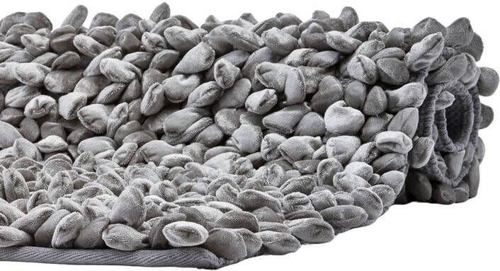 Aquanova Rocca Badmat Silver Grey | 60 x 60 cm | Grijs | Katoen | Polyester
