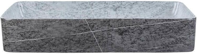 Beliani ARTAJ Wastafel Grijs 61 x 35 Keramiek