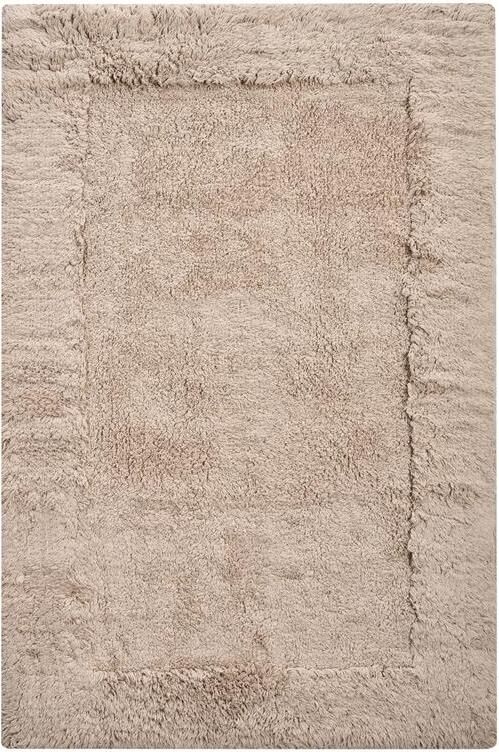 Beliani BABAIL Badmat Lichtbruin 60 x 90 cm Katoen