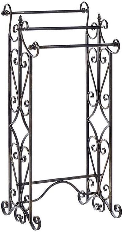 Beliani CHILLAN Handdoekstandaard-Zwart-IJzer