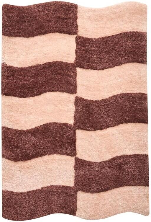 Beliani DIWANA Badmat Beige|Bruin 60 x 90 cm Katoen