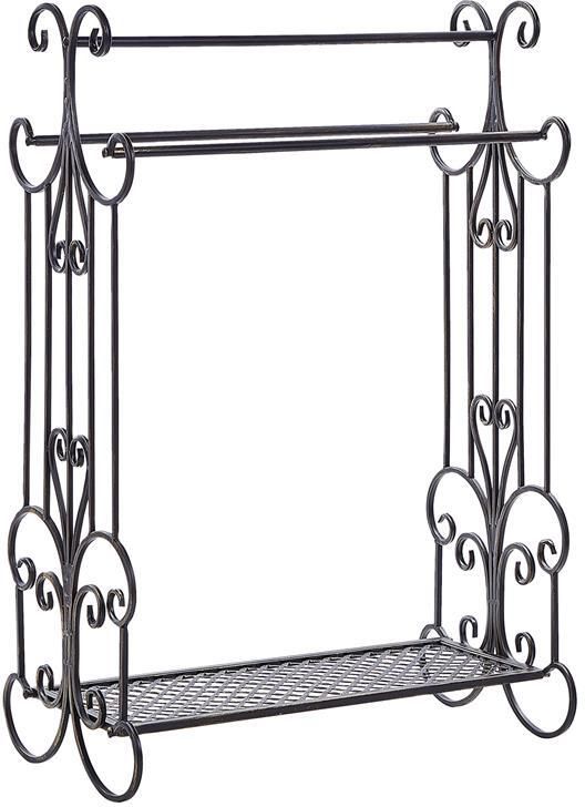 Beliani GLADIS Handdoekstandaard-Zwart-IJzer