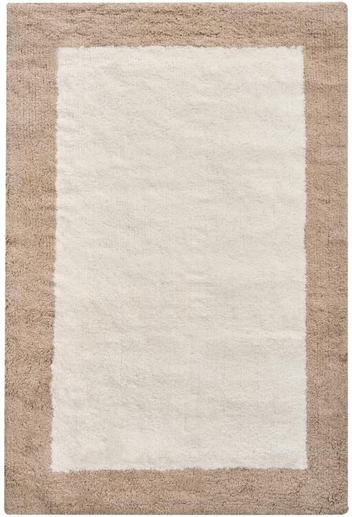 Beliani KABRI Badmat Beige|Bruin 60 x 90 cm Katoen