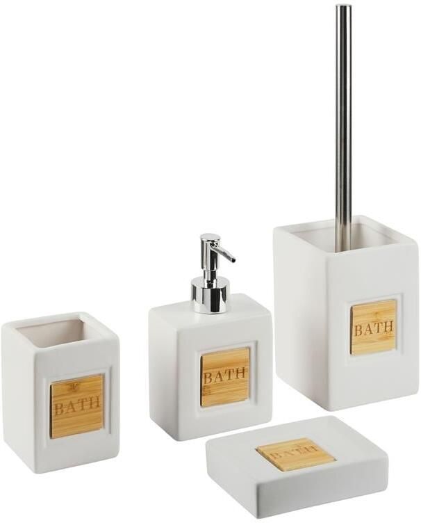 Beliani KOUROU Badkameraccessoire set-Beige-Dolomiet