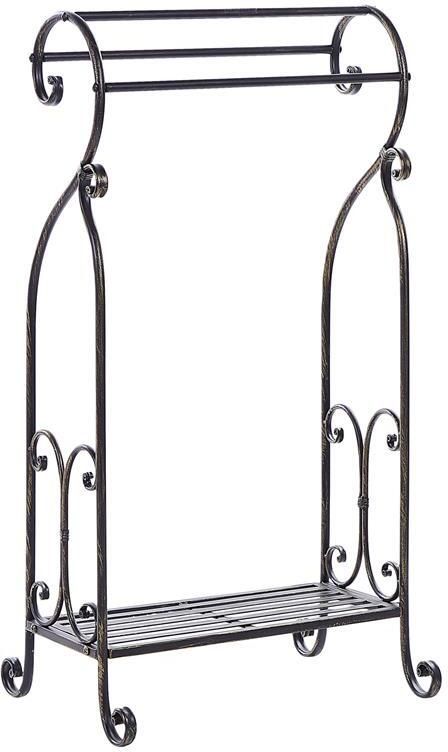 Beliani LINARES Handdoekstandaard-Zwart-IJzer