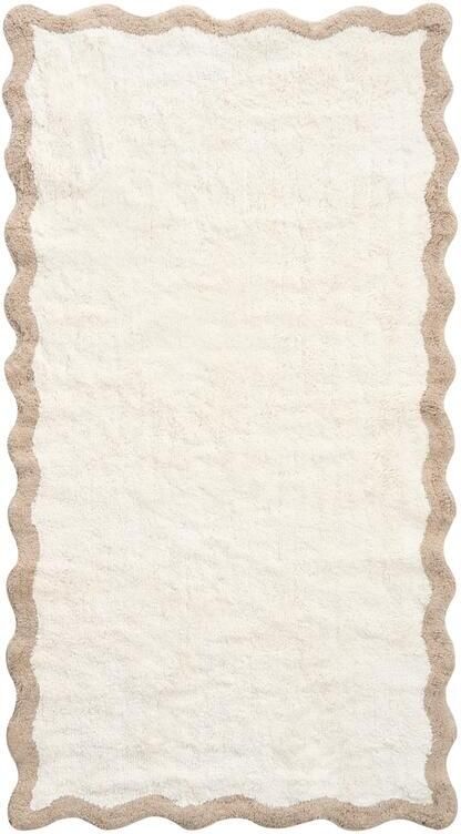 Beliani NANGAL Badmat Beige|Bruin 80 x 150 cm Katoen