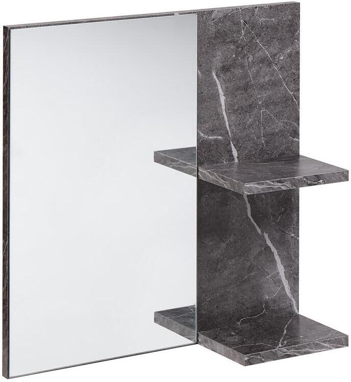 Beliani PELOTAS Spiegel met wandplank Zwart Vezelplaat