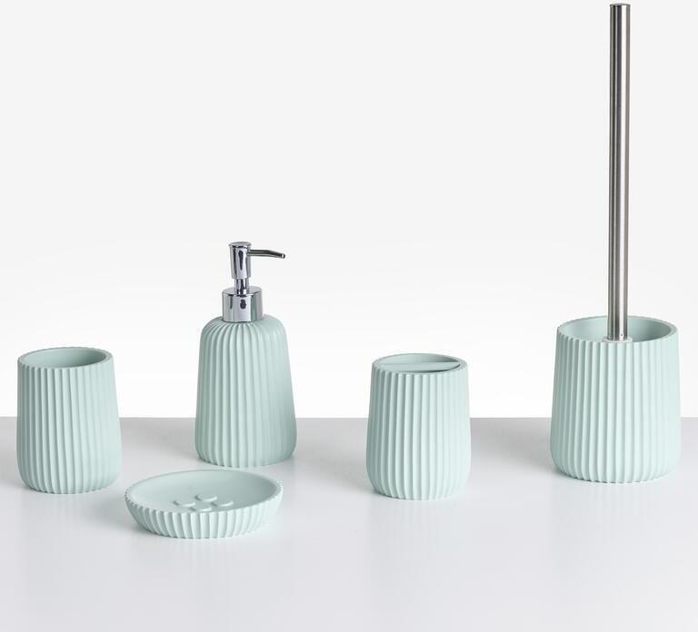 Beliani POZUZO Badkameraccessoireset Mintgroen Polyresin