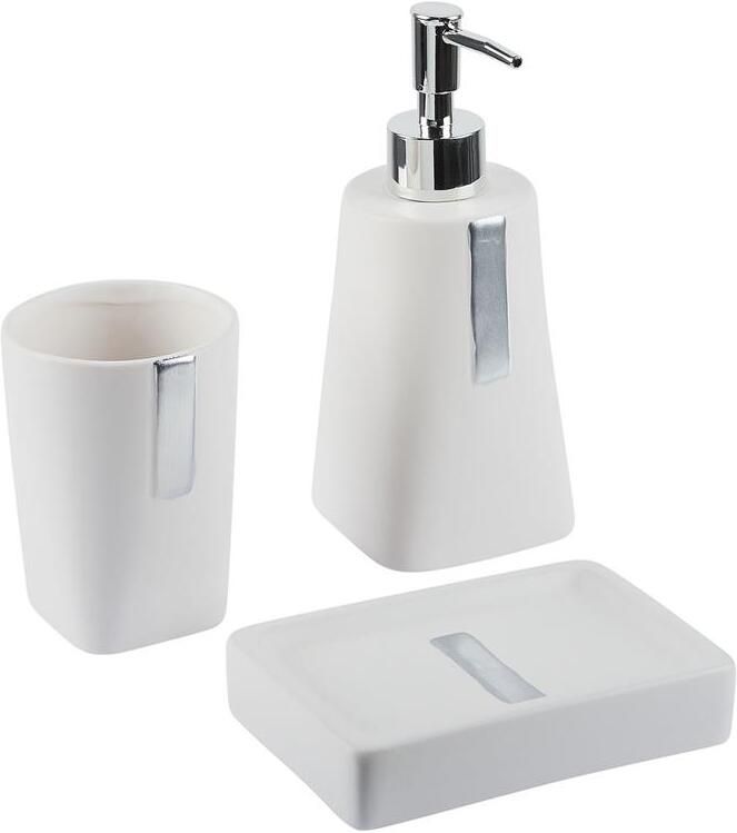 Beliani SONANA Badkameraccessoire set-Beige-Dolomiet