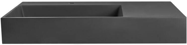Beliani CUSCO Wastafel Zwart 90 x 48 cm Mineraalgietwerk
