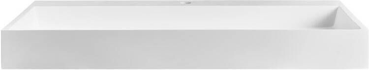 Beliani QUENKO Wastafel Wit 100 x 46 cm Mineraalgietwerk