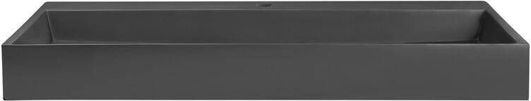 Beliani QUENKO Wastafel Zwart 100 x 46 cm Mineraalgietwerk