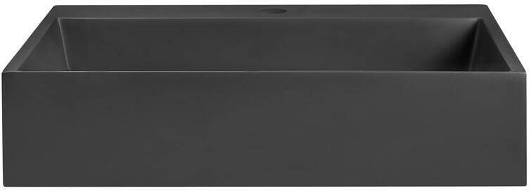 Beliani QUENKO Wastafel Zwart 50 x 38 cm Mineraalgietwerk