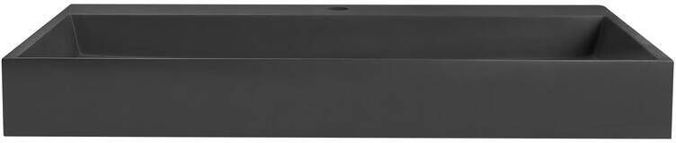 Beliani QUENKO Wastafel Zwart 90 x 46 cm Mineraalgietwerk