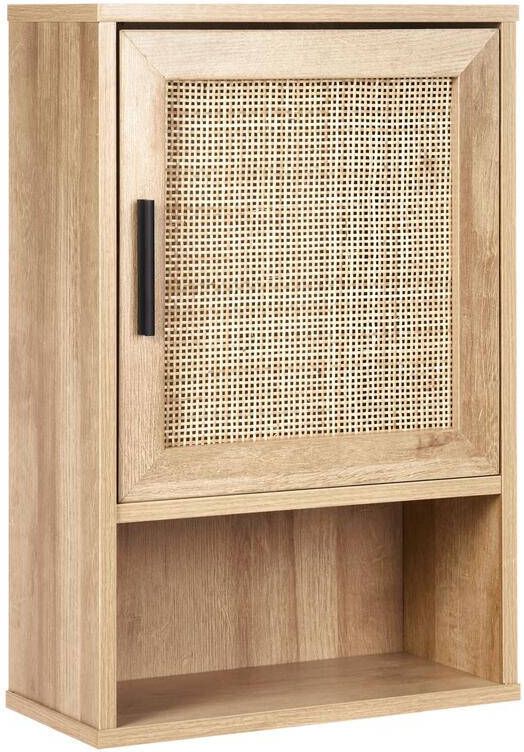 Beliani -ROSELL -Badkamer wandkast-Lichthout-40 x 60 cm-Vezelplaat