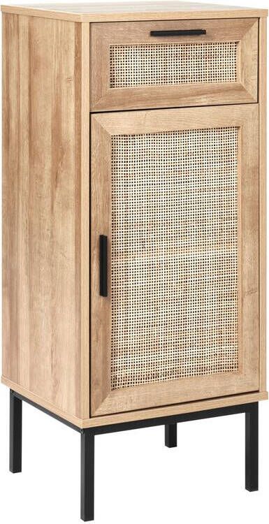 Beliani -ROSELL-Staande badkamerkast-Lichthout-40 x 92 cm-Vezelplaat