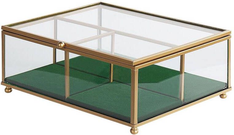 Beliani SAINTES Sieradendoos Goud Glas