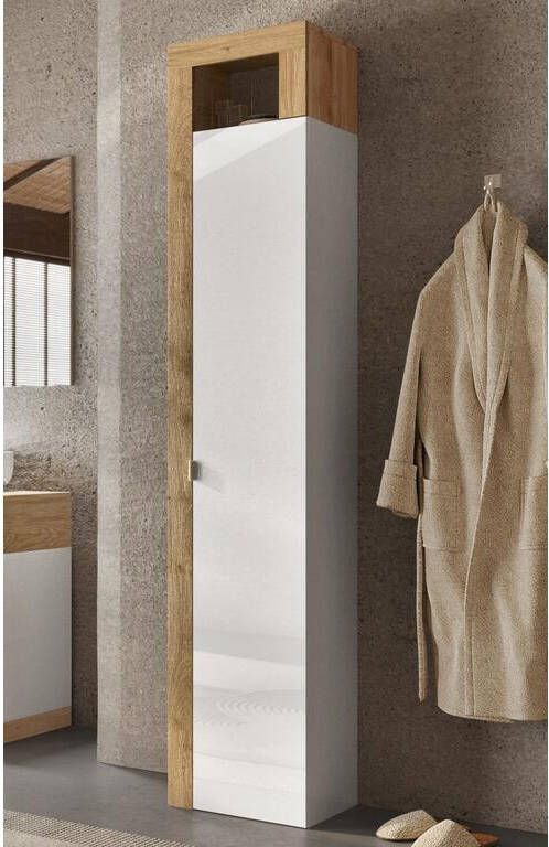 Benvenuto Design Hamburg HG Wit | Eiken Badkamerkast 1-Deur