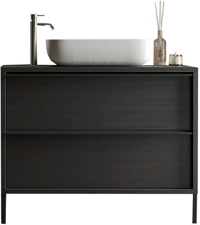 Benvenuto Design Steel 92 cm Staand Wastafel en Onderkast