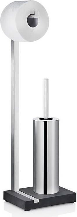 Blomus Toiletrolhouder En Borstel Menoto Design Geborsteld RVS Mat