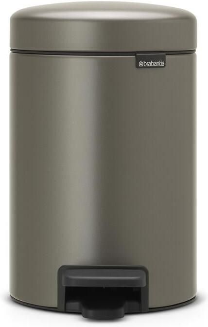 Brabantia NewIcon Pedaalemmer 3 liter kunststof binnenemmer platinum 113246