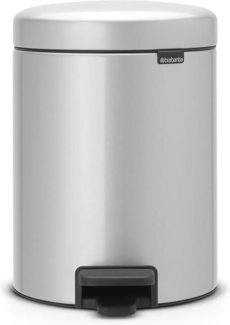 Brabantia NewIcon Pedaalemmer 5 liter kunststof binnenemmer metallic grey 112904