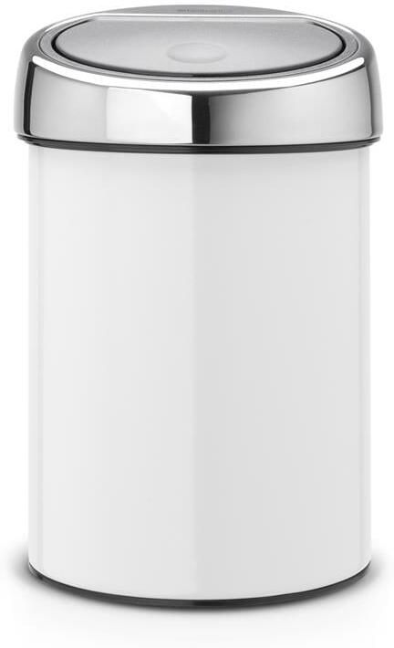 Brabantia Touch Bin Afvalemmer wand 3 liter kunststof binnenemmer wit 364488 - Foto 2